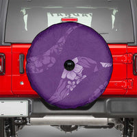 Aloha Hawaii Floral Tapa Spare Tire Cover Patchwork Violet - Polynesian Pride