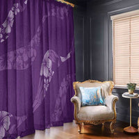 Aloha Hawaii Floral Tapa Window Curtain Patchwork Violet - Polynesian Pride