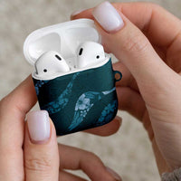 Aloha Hawaii Floral Tapa AirPods Case Patchwork Teal - Polynesian Pride