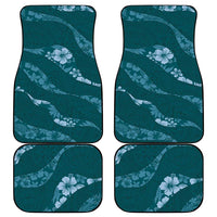 Aloha Hawaii Floral Tapa Car Mats Patchwork Teal - Polynesian Pride