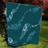 Aloha Hawaii Floral Tapa Quilt Patchwork Teal - Polynesian Pride