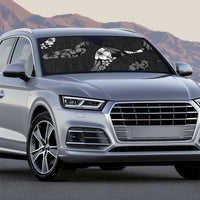 Aloha Hawaii Floral Tapa Auto Sun Shade Patchwork Charcoal - Polynesian Pride