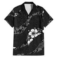 Aloha Hawaii Floral Tapa Family Matching Mermaid Dress and Hawaiian Shirt Patchwork Charcoal - Polynesian Pride