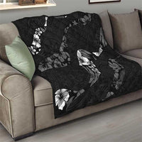 Aloha Hawaii Floral Tapa Quilt Patchwork Charcoal - Polynesian Pride