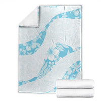 Aloha Hawaii Floral Tapa Blanket Patchwork Turquoise - Polynesian Pride