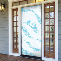 Aloha Hawaii Floral Tapa Door Cover Patchwork Turquoise - Polynesian Pride