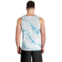 Aloha Hawaii Floral Tapa Men Tank Top Patchwork Turquoise - Polynesian Pride