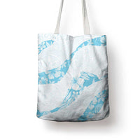 Aloha Hawaii Floral Tapa Tote Bag Patchwork Turquoise - Polynesian Pride