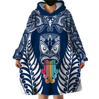 personalised-kia-kaha-te-reo-maori-wearable-blanket-hoodie-hei-tiki-mix-koru-navy-blue