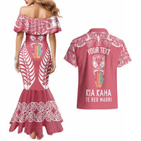 personalised-kia-kaha-te-reo-maori-couples-matching-mermaid-dress-and-hawaiian-shirt-hei-tiki-mix-koru-pink