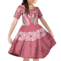 personalised-kia-kaha-te-reo-maori-family-matching-off-shoulder-long-sleeve-dress-and-hawaiian-shirt-hei-tiki-mix-koru-pink