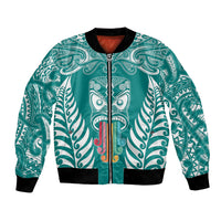 personalised-kia-kaha-te-reo-maori-bomber-jacket-hei-tiki-mix-koru-teal