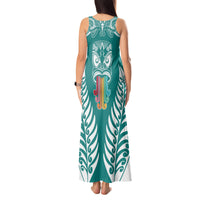 personalised-kia-kaha-te-reo-maori-tank-maxi-dress-hei-tiki-mix-koru-teal