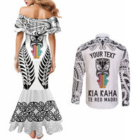 personalised-kia-kaha-te-reo-maori-couples-matching-mermaid-dress-and-long-sleeve-button-shirts-hei-tiki-mix-koru-white