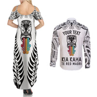 personalised-kia-kaha-te-reo-maori-couples-matching-summer-maxi-dress-and-long-sleeve-button-shirts-hei-tiki-mix-koru-white