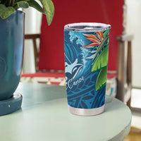 Outrigger Canoe Blue Tumbler Cup On The Waves