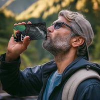 Outrigger Canoe Black 4 in 1 Can Cooler Tumbler On The Waves