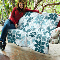 Vintage Hawaii Quilt Hawaiian Quilt Kapa Mismatch Teal LT7 - Polynesian Pride