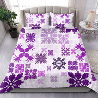 Vintage Hawaii Bedding Set Hawaiian Quilt Kapa Mismatch Purple LT7 - Polynesian Pride