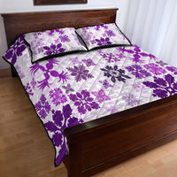 Vintage Hawaii Quilt Bed Set Hawaiian Quilt Kapa Mismatch Purple LT7 - Polynesian Pride