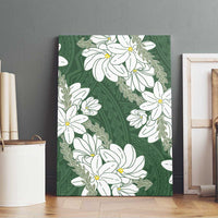 Ia Orana Tahiti Tiare Canvas Wall Art Sage Green Lei - Polynesian Pride