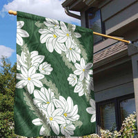 Ia Orana Tahiti Tiare Garden Flag Sage Green Lei - Polynesian Pride