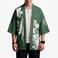 Ia Orana Tahiti Tiare Kimono Sage Green Lei - Polynesian Pride