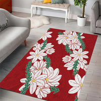 Ia Orana Tahiti Tiare Area Rug Crimson Lei - Polynesian Pride