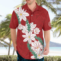 Ia Orana Tahiti Tiare Hawaiian Shirt Crimson Lei - Polynesian Pride