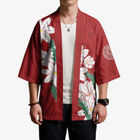 Ia Orana Tahiti Tiare Kimono Crimson Lei - Polynesian Pride