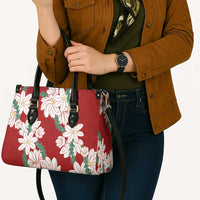 Ia Orana Tahiti Tiare Leather Bag Crimson Lei - Polynesian Pride