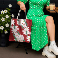 Ia Orana Tahiti Tiare Tote Bag Crimson Lei - Polynesian Pride