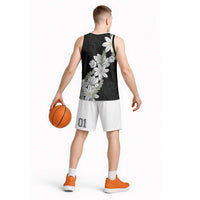 Ia Orana Tahiti Tiare Basketball Jersey Black Lei - Polynesian Pride