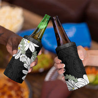 Ia Orana Tahiti Tiare 4 in 1 Can Cooler Tumbler Black Lei - Polynesian Pride