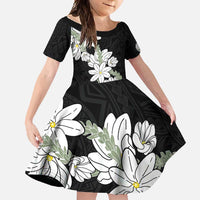 Ia Orana Tahiti Tiare Family Matching Summer Maxi Dress and Hawaiian Shirt Black Lei - Polynesian Pride