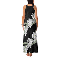 Ia Orana Tahiti Tiare Family Matching Tank Maxi Dress and Hawaiian Shirt Black Lei - Polynesian Pride
