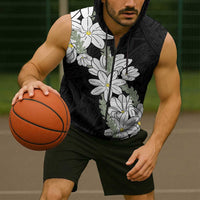 Ia Orana Tahiti Tiare Sleeveless Zip Hoodie Black Lei - Polynesian Pride