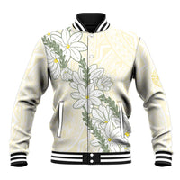 Ia Orana Tahiti Tiare Baseball Jacket Lemon Yellow Lei - Polynesian Pride