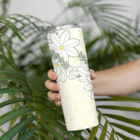 Ia Orana Tahiti Tiare Skinny Tumbler Lemon Yellow Lei - Polynesian Pride