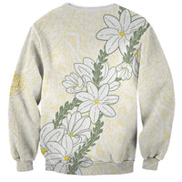 Ia Orana Tahiti Tiare Sweatshirt Lemon Yellow Lei - Polynesian Pride