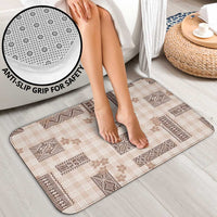 Hawaiian Quilt Tapa On Beige Palaka Motifs Bathroom Set