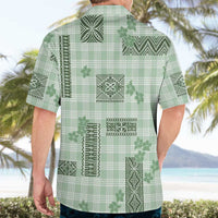 Hawaiian Quilt Tapa On Pastel Mint Palaka Motifs Hawaiian Shirt