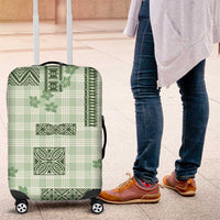 Hawaiian Quilt Tapa On Pastel Mint Palaka Motifs Luggage Cover