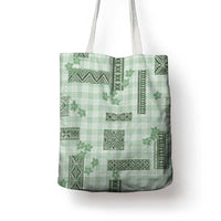 Hawaiian Quilt Tapa On Pastel Mint Palaka Motifs Tote Bag