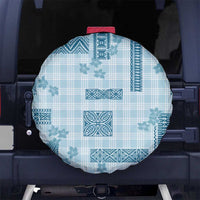 Hawaiian Quilt Tapa On Cold Blue Palaka Motifs Spare Tire Cover