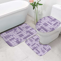 Hawaiian Quilt Tapa On Lilac Palaka Motifs Bathroom Set
