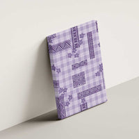 Hawaiian Quilt Tapa On Lilac Palaka Motifs Canvas Wall Art