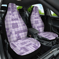 Hawaiian Quilt Tapa On Lilac Palaka Motifs Car Seat Cover