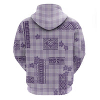 Hawaiian Quilt Tapa On Lilac Palaka Motifs Hoodie