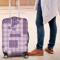 Hawaiian Quilt Tapa On Lilac Palaka Motifs Luggage Cover